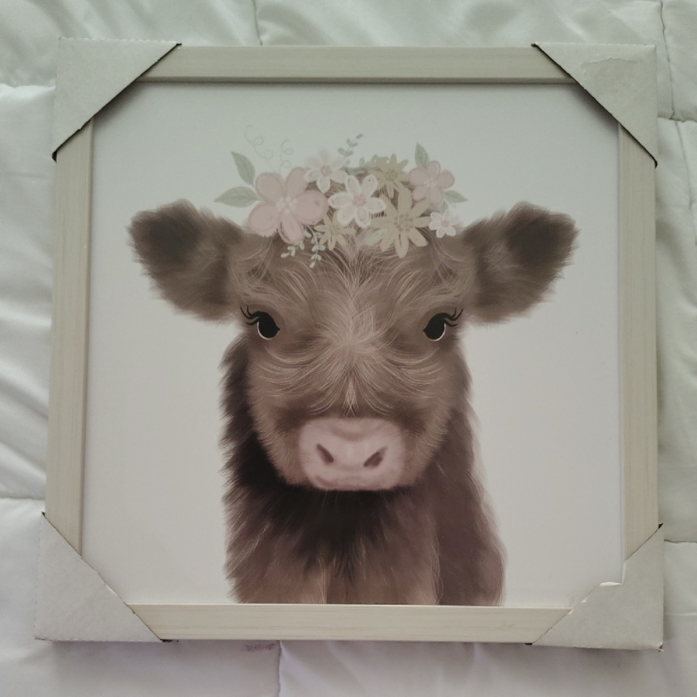 Floral Cow Wall Art